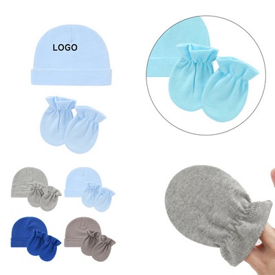 Newborn Baby Hat Mittens Set