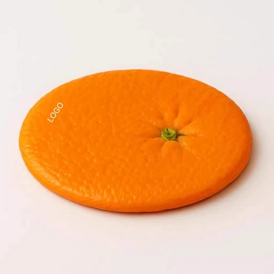 Realistic Orange Slice Acrylic Coaster 3D Fruit Texture Transparent Heat-Insulation Mat