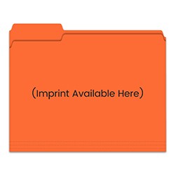 File Right™ Orange 3 Tab File Folder