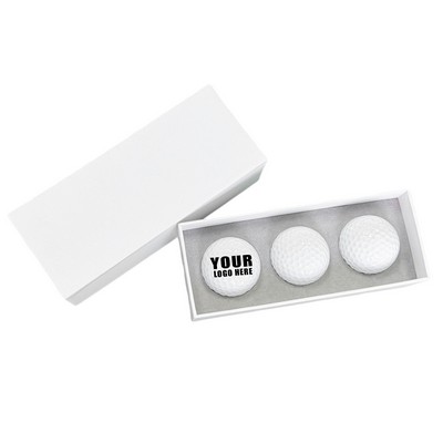 Golf Ball Gift Box, Containing Three Golf Balls