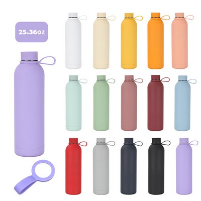 26 OZ 304 Stainless Steel Insulated Outdoor Sports Water Bottle W/ Handle