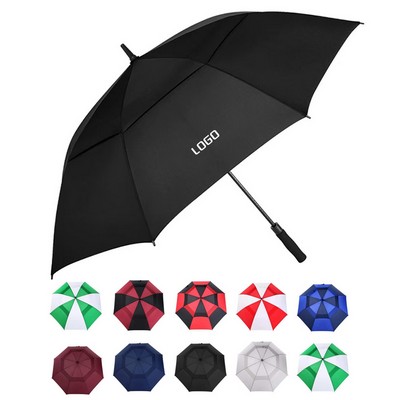 Large Automatic Open Double Canopy Golf Umbrella