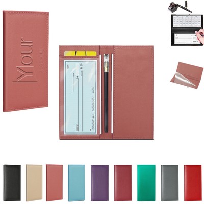 Premium Leather Checkbook Cover
