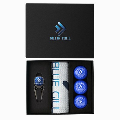 Cuatro Divot Tool with Towel & Golf Ball Presentation Box