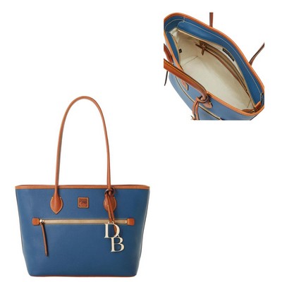 Dooney & Bourke Jeans Blue Pebble Grain Tote Bag