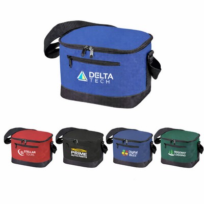 6-Can Cooler Bag with Front Pocket & Adjustable Shoulder Strap