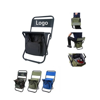 Portable Chair With Cooler Bag