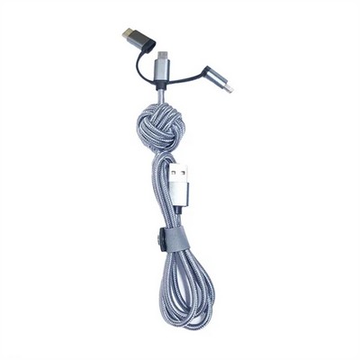 Knotted 3-in-1 Braided Charging Cable