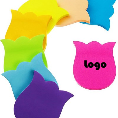 50 Sheets 2.75" Adhesive Tulip Shape Sticky Notes Notepaper