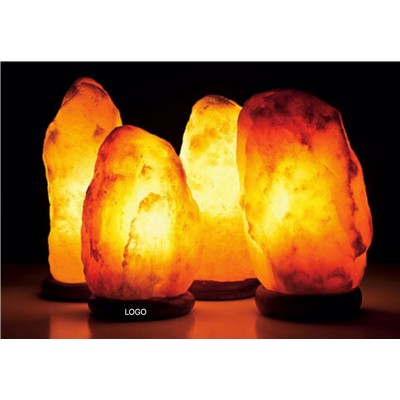Natural Himalayan Salt Lamp Authentic Hand-Carved Crystal Salt Rock Warm Amber Glow Bedside Light