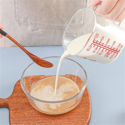 500ml Plastic Measuring Cup with Clear Scale, Transparent Kitchen Tool for Baking, Milk Tea, Flour,