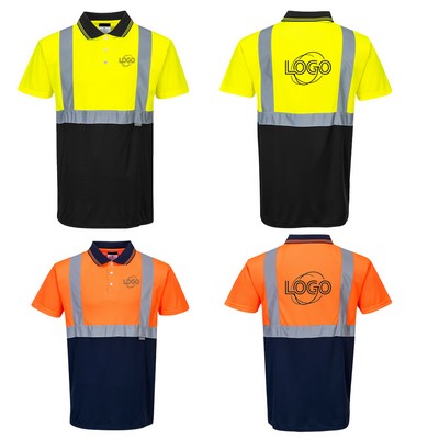 Hi-Vis Reflective Tape Polo Shirt