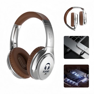 6-Channel Wireless Headphones W/ Wired Connection & TF Card