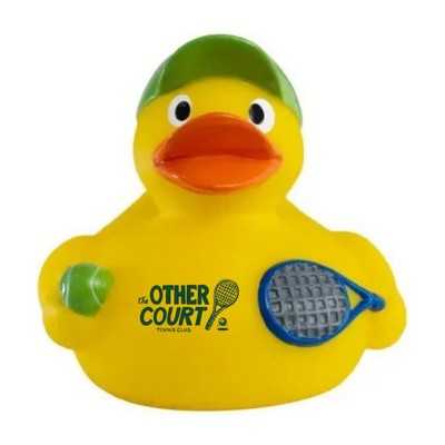 Custom Tennis Rubber Duck – Sports Giveaway Toy for Events, Tournaments, Party Favors, Bulk