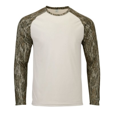 Paragon Men's Jackson Mossy Oak Colorblocked Long Sleeve T-Shirt - 236