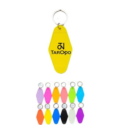 Plastic Diamond-Shaped Motel Keychain