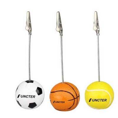 Sports Ball Base Photo Clip - Metal Alligator Clip For Notes, Photos Home Office Decor