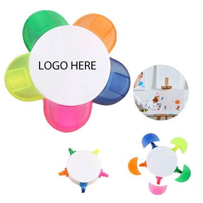 Flower Shape Highlighter W/5 Different Colors