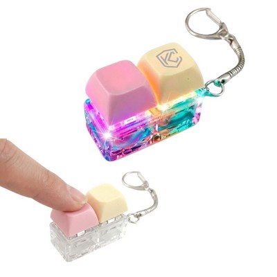 Luminous Two-Button Keyboard Fidget Keychain