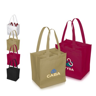 Non-Woven 6 Bottle Wine Tote Bag