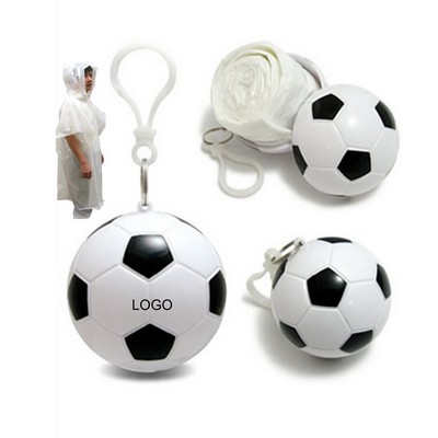 Portable Football Disposable Rain Poncho Compressed Cape Style Raincoat
