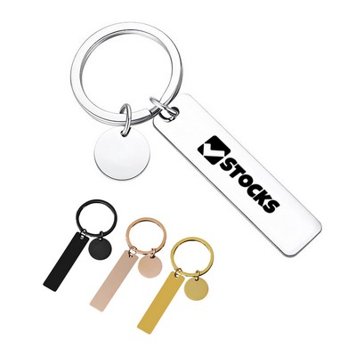 Stainless Steel Dog Tag Keychain