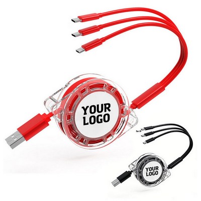 3" 1 Retractable USB Charging Cable