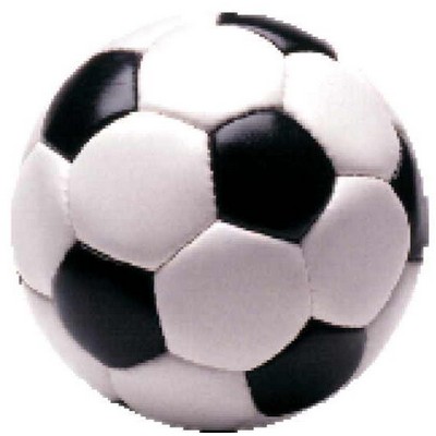 Soccer Ball Acrylic Coaster w/Felt Back