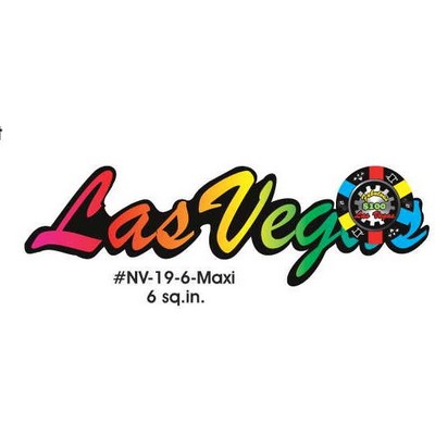 Las Vegas w/ Poker Chip Maxi Magnet (6 Square Inch)