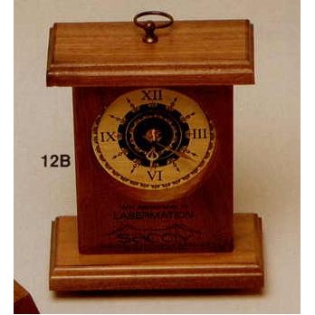 3-1/2"x7"x8-1/2" Walnut Large Mantel Clock (12b)