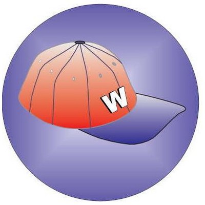 Baseball Cap Round Badge w/ Bar Pin (2.5")