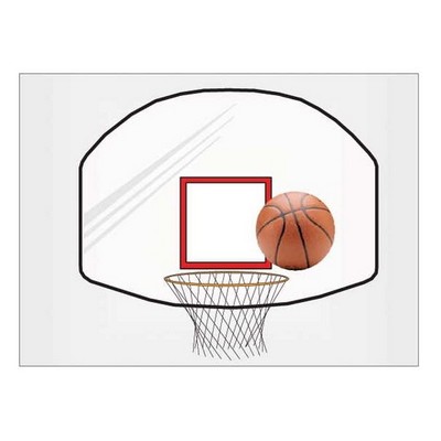 Basketball Goal Rectangle Metal Photo Magnet (2"x3")
