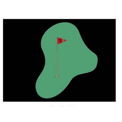 Golf Course Metal Photo Magnet w/ Magnetic Back (2 1/2"x3 1/2")