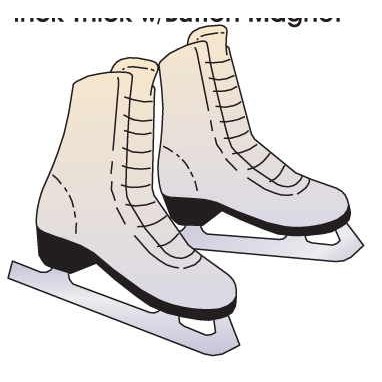 Ice Skates Maxi Magnet (6 Square Inch)