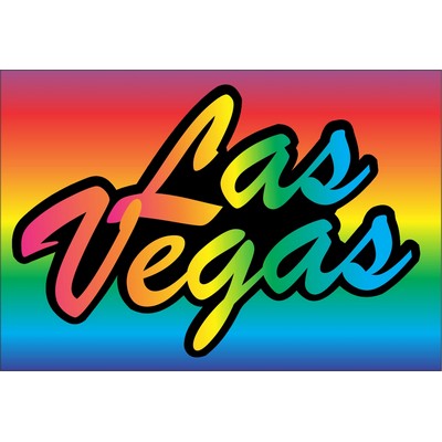Las Vegas (Stacked) Rectangle Badge w/ Bar Pin (2"x3")