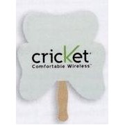 Shamrock Hand Fan w/Wooden Handle