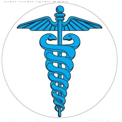 Caduceus Acrylic Coaster w/Felt Back