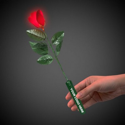 14" Red Light-Up Silk Rose