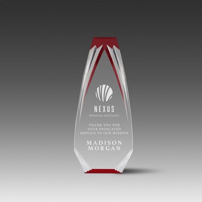 Diamond Carved Obelisk Stand Up Award™ (3-3/8"x8"x1")
