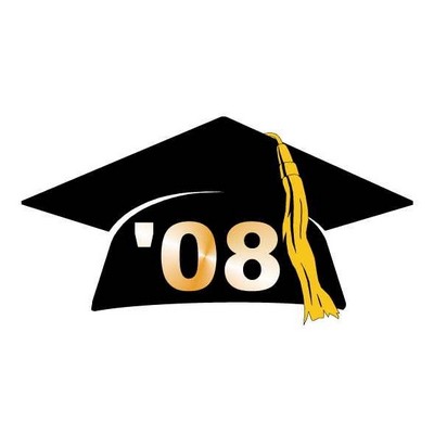 Graduation Cap Acrylic Coaster w/Felt Back