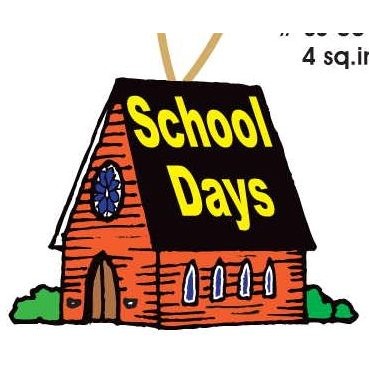 School Days House Ornament w/ Mirrored Back (4 Square Inch)