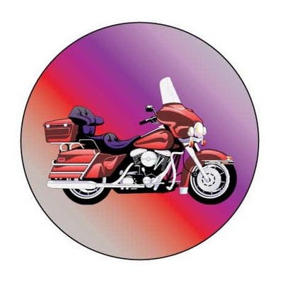 American Motorcycle Round Metal Photo Magnet (2 1/2")