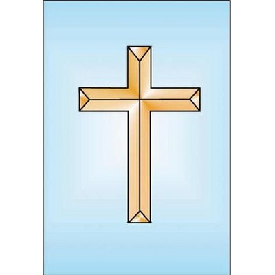 Gold Cross Metal Photo Magnet (2 1/2"x3 1/2")