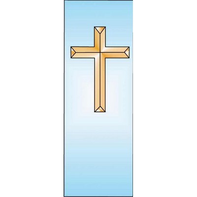 Gold Cross Panoramic Badge w/ Bar Pin