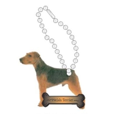 Welsh Terrier Promotional Key Chain w/ Black Back (6 Square Inch)
