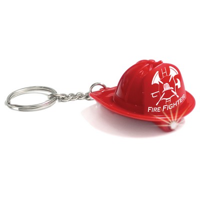 Molded Key Ring LED Light (Fireman Hat)