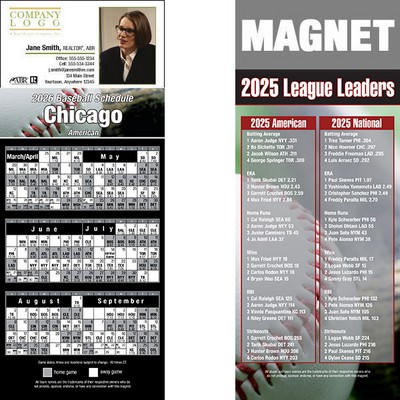 Chicago (American) Pro Baseball Schedule Magnet (3 1/2"x8 1/2")