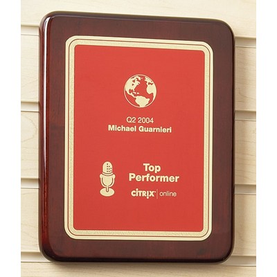 Rosewood Piano Finish Executive Plaque w/Rounded Corners (8"x10")