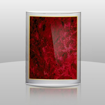 Maroon Red 3-D Curvature Award (5 1/2"x4"x1")