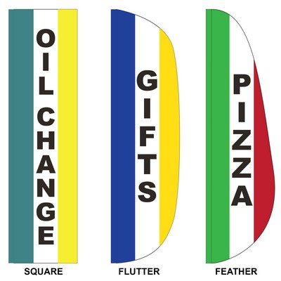 3' x 12' Custom Message Feather Flag